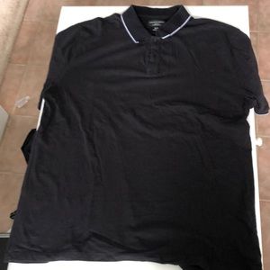 Black slim fit polo by Sam’s Fifth Ave
